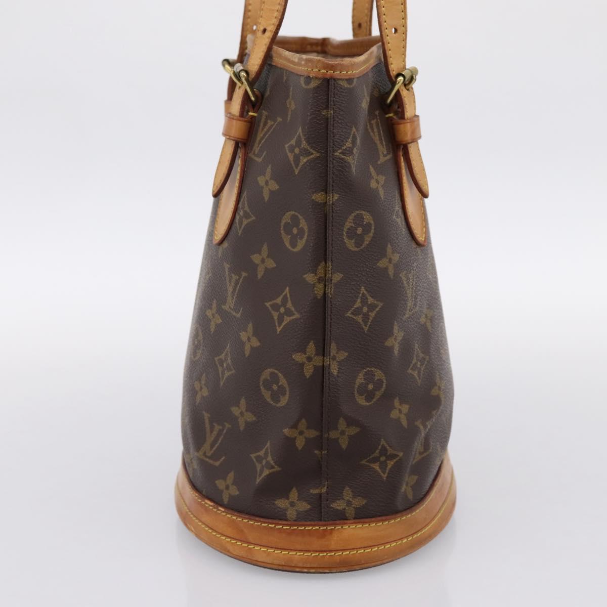 LOUIS VUITTON Monogram Bucket PM Shoulder Bag M42238 LV Auth ka5631