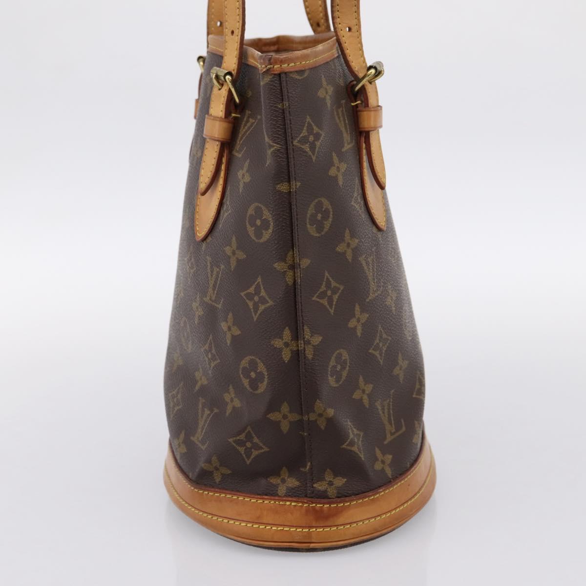 LOUIS VUITTON Monogram Bucket PM Shoulder Bag M42238 LV Auth ka5631