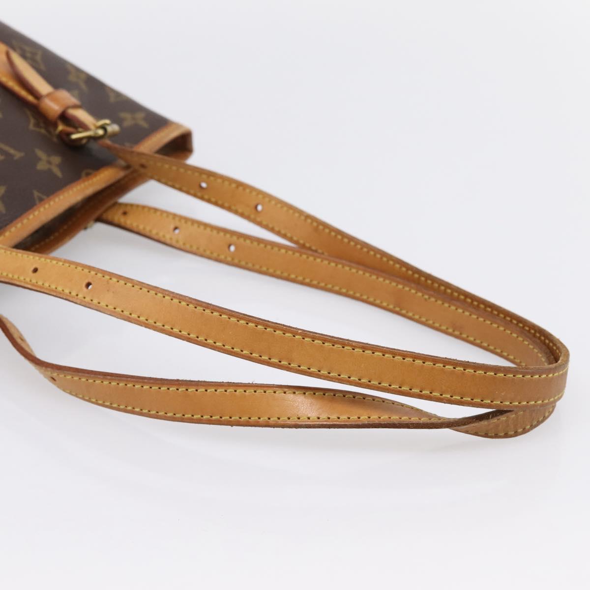 LOUIS VUITTON Monogram Bucket PM Shoulder Bag M42238 LV Auth ka5631