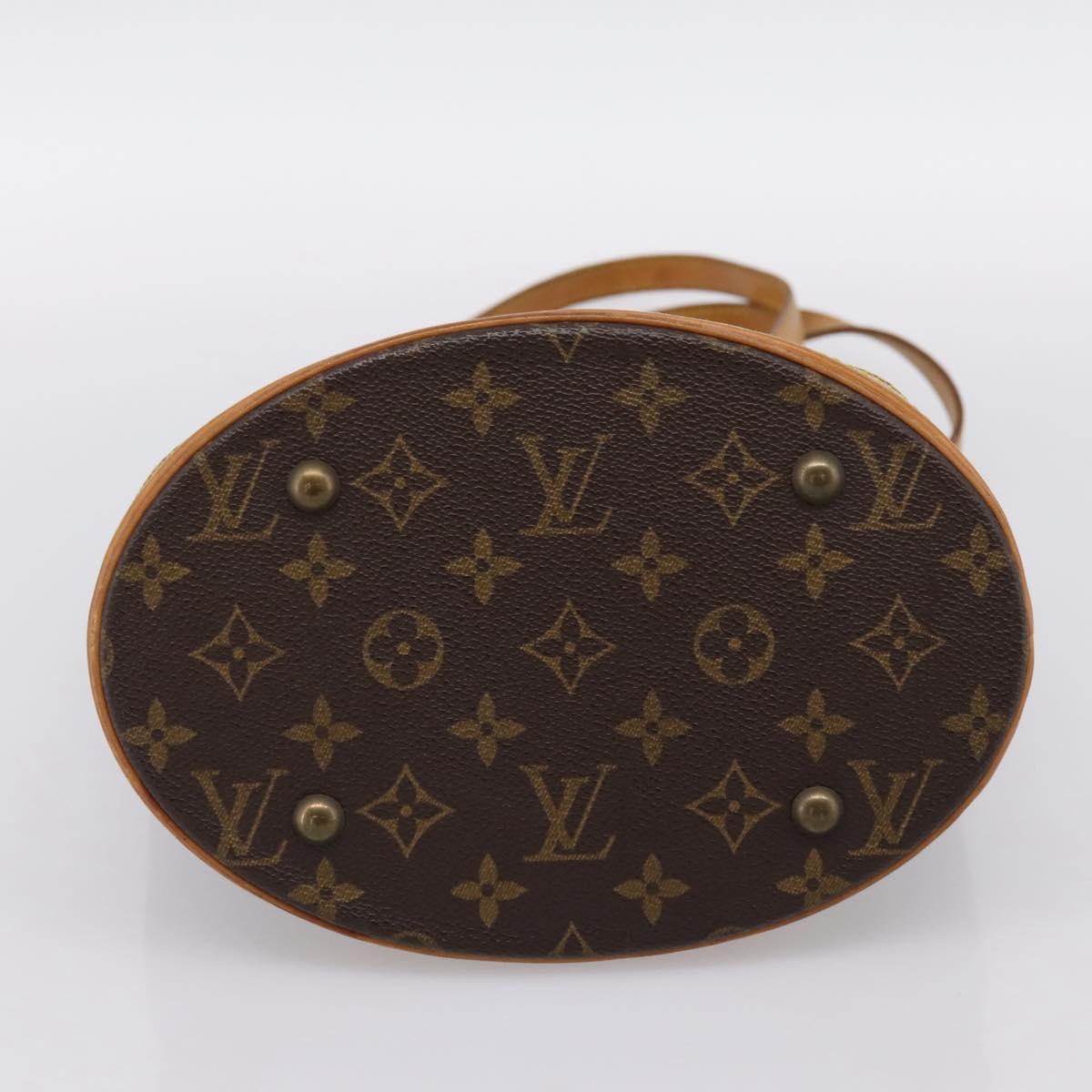 LOUIS VUITTON Monogram Bucket PM Shoulder Bag M42238 LV Auth ka5631