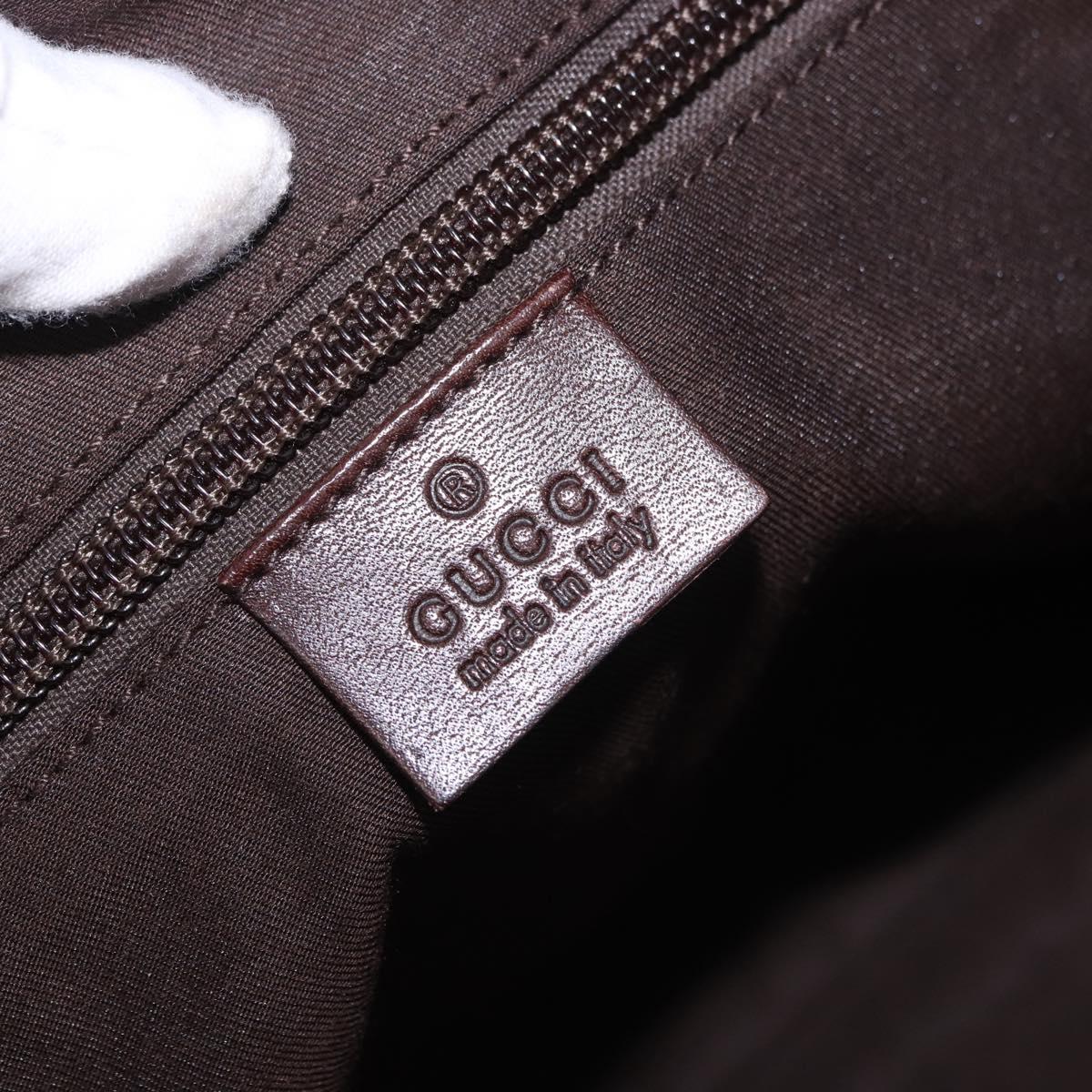 GUCCI GG Canvas Shoulder Bag Beige Silver 145857 Auth ka5634