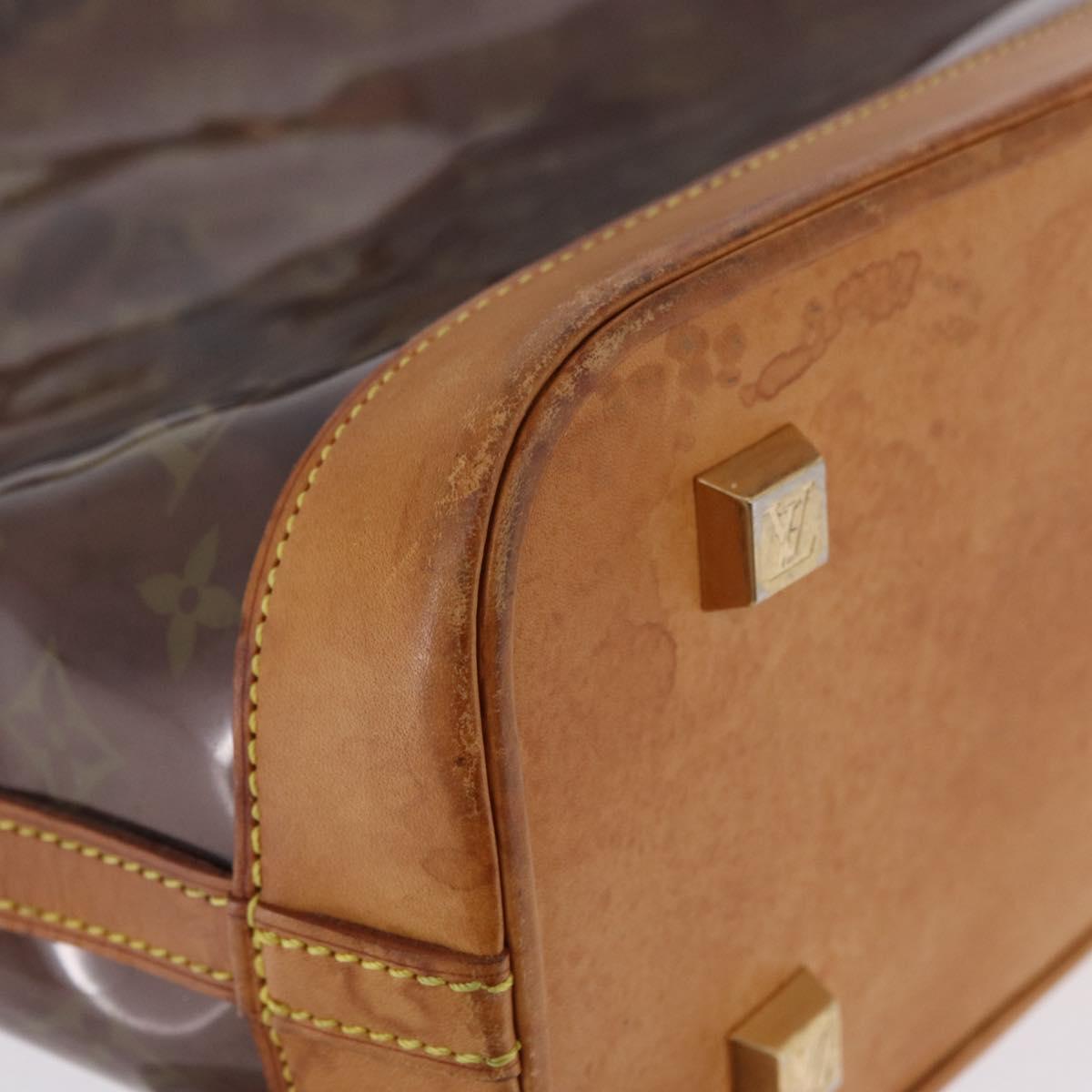 LOUIS VUITTON Monogram Vinyl Cabas Ambre PM Tote Bag Brown M92502 LV Auth ka5637