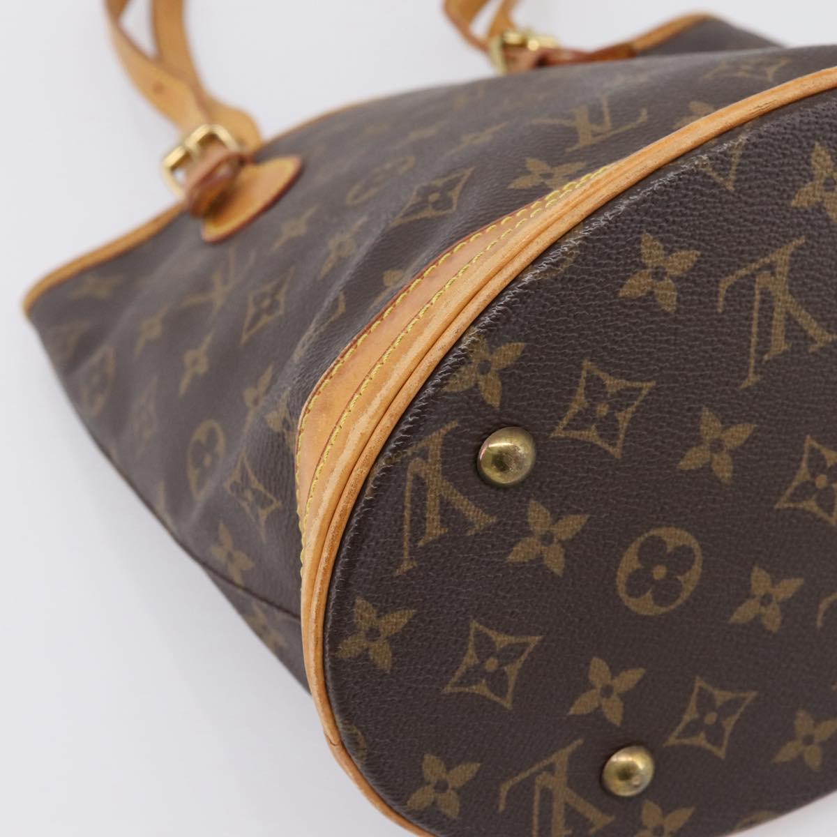 LOUIS VUITTON Monogram Bucket PM Shoulder Bag M42238 LV Auth ka5644