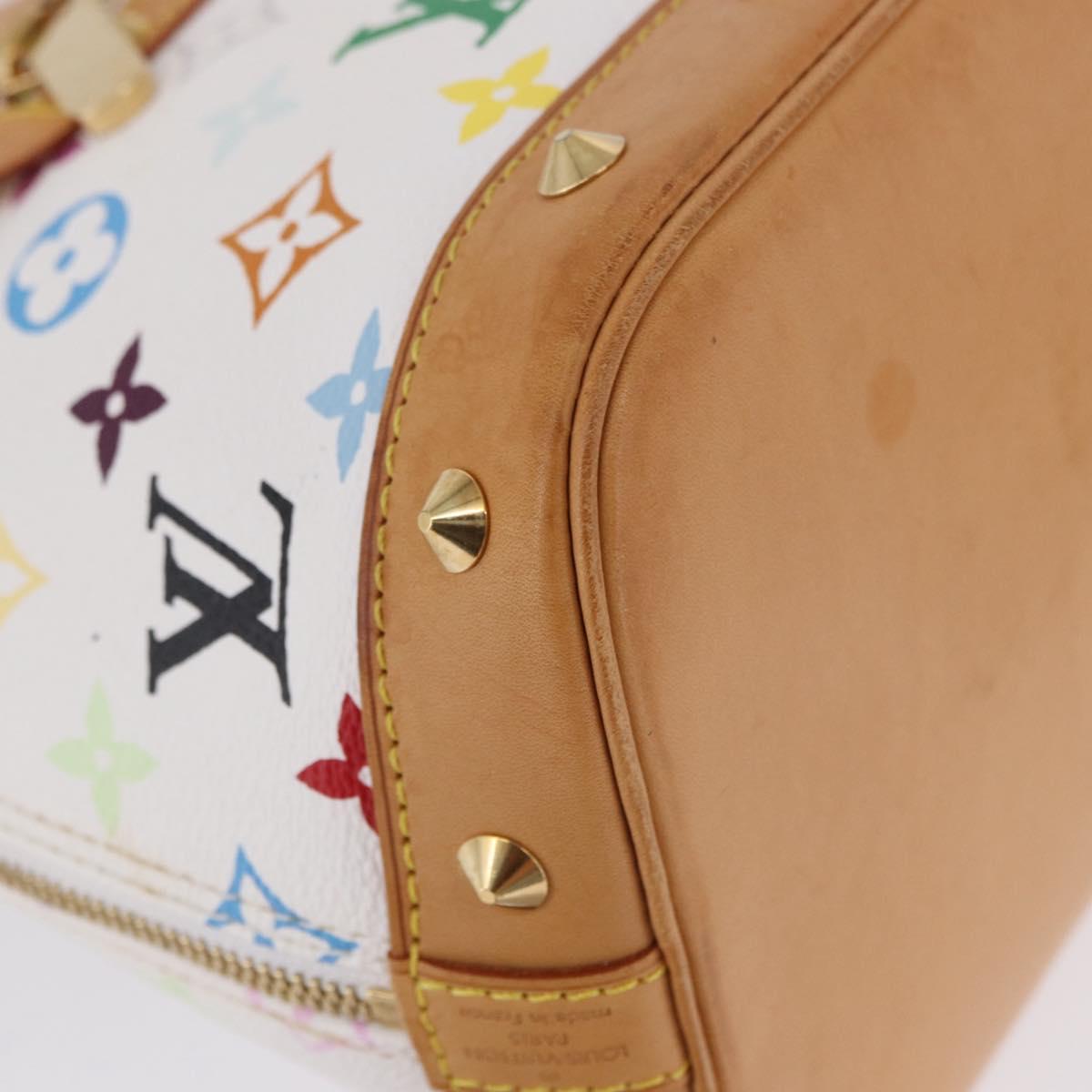 LOUIS VUITTON Monogram Multicolor Alma Hand Bag White M92647 LV Auth ka5645V
