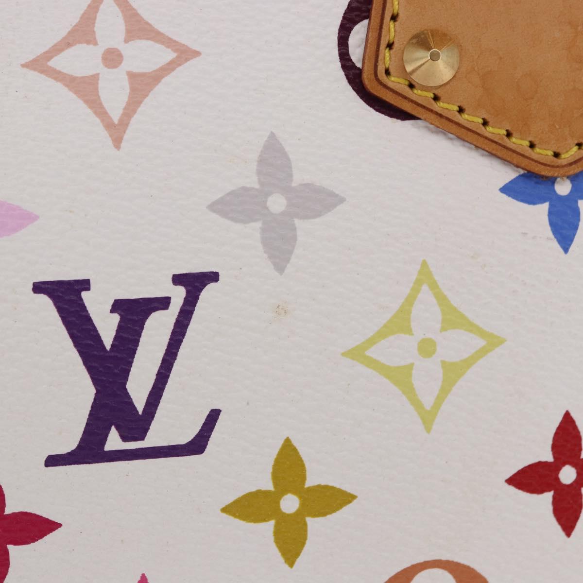 LOUIS VUITTON Monogram Multicolor Alma Hand Bag White M92647 LV Auth ka5645V