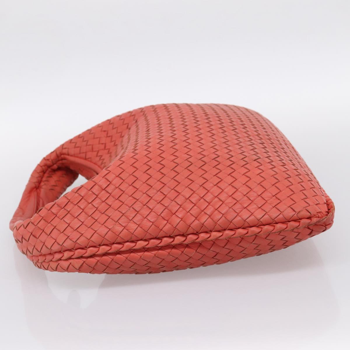 BOTTEGA VENETA INTRECCIATO Hobo Hand Bag Leather Pink 115654 Auth ka5654V