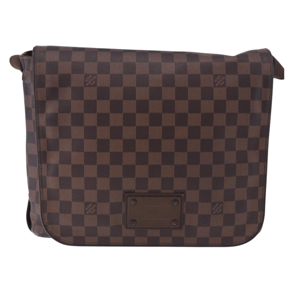 LOUIS VUITTON Damier Ebene Brooklyn MM Shoulder Bag N51211 LV Auth ka5659