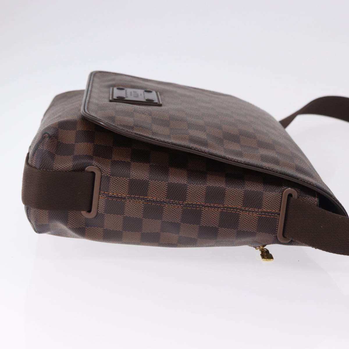 LOUIS VUITTON Damier Ebene Brooklyn MM Shoulder Bag N51211 LV Auth ka5659