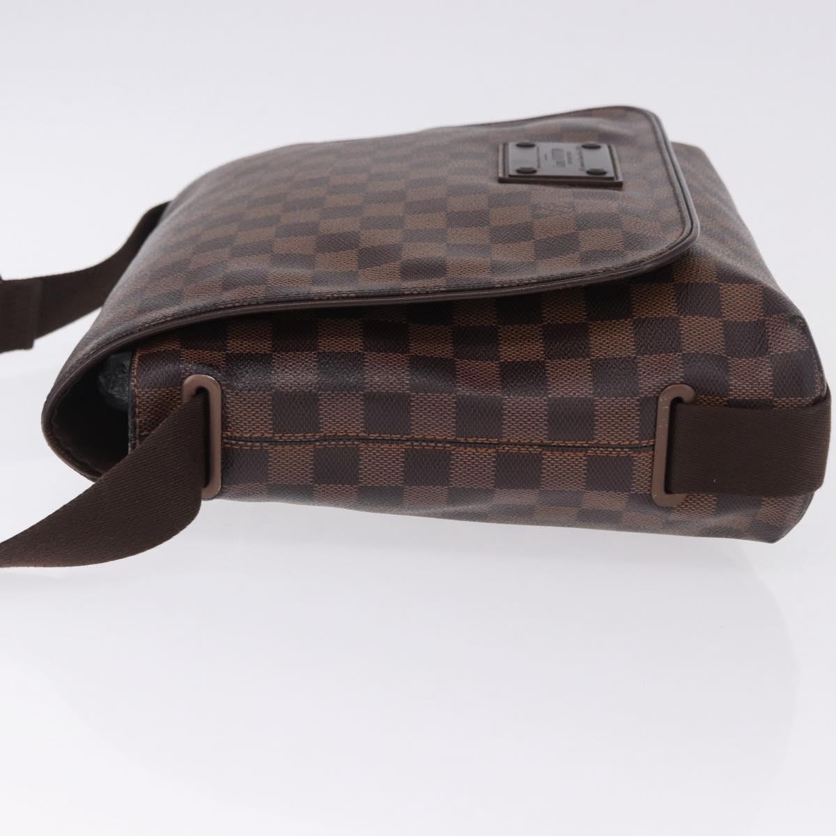 LOUIS VUITTON Damier Ebene Brooklyn MM Shoulder Bag N51211 LV Auth ka5659