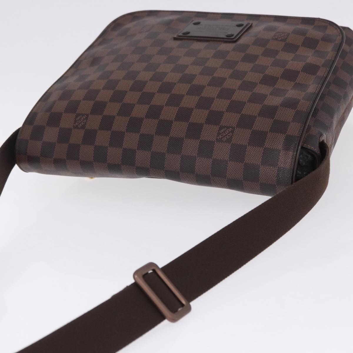 LOUIS VUITTON Damier Ebene Brooklyn MM Shoulder Bag N51211 LV Auth ka5659