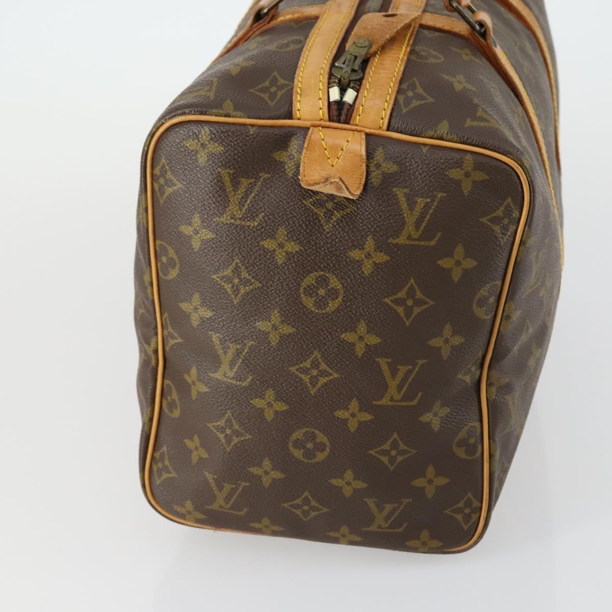 LOUIS VUITTON Monogram Sac Souple 35 Boston Bag M41626 LV Auth ka566