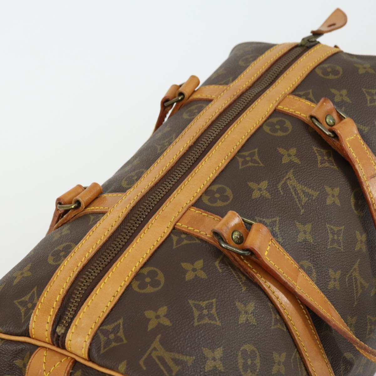 LOUIS VUITTON Monogram Sac Souple 35 Boston Bag M41626 LV Auth ka566