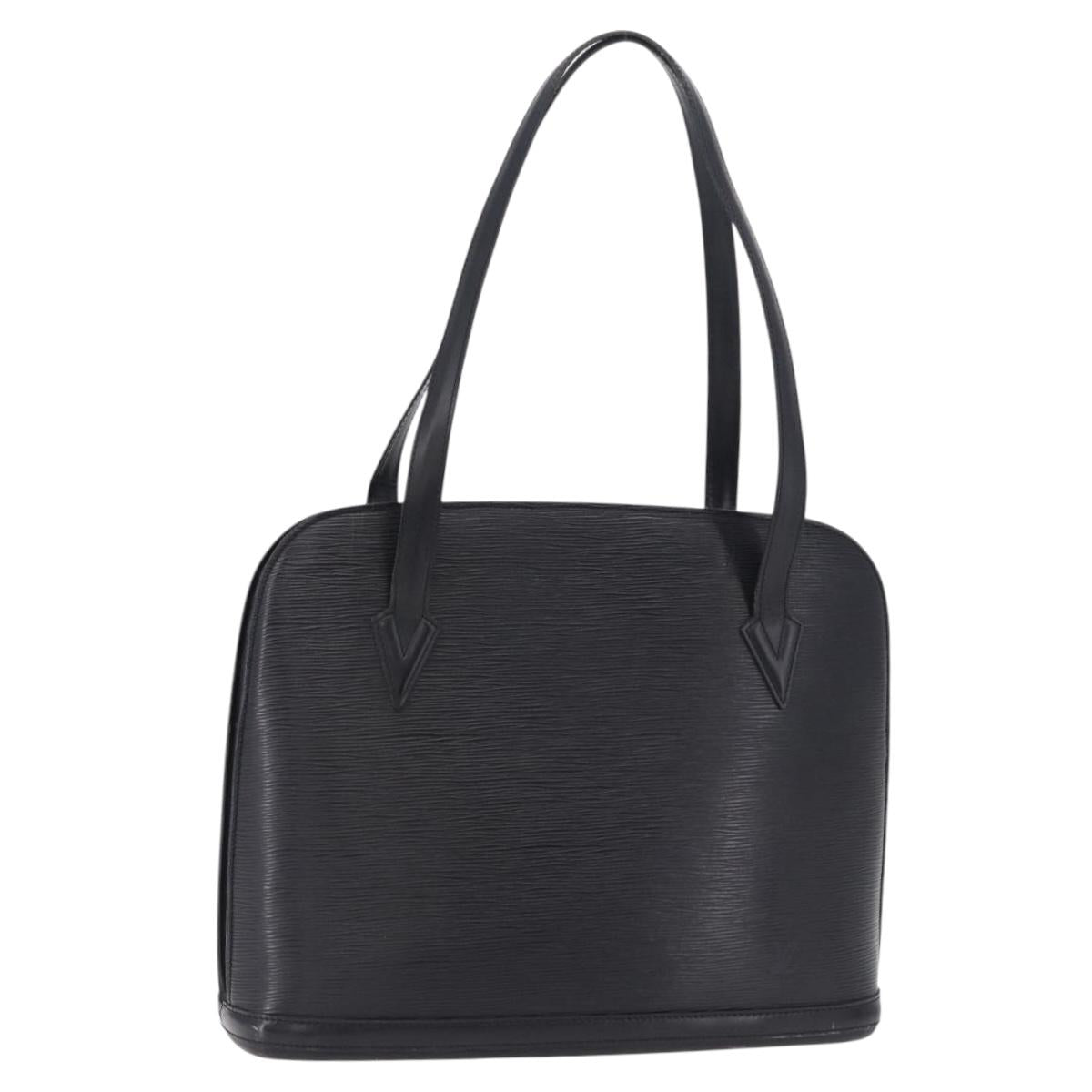LOUIS VUITTON Epi Lussac Shoulder Bag Black M52282 LV Auth ka5660