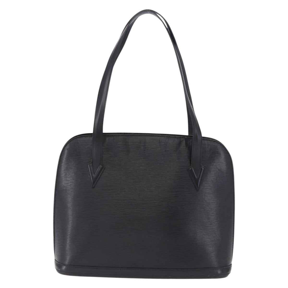 LOUIS VUITTON Epi Lussac Shoulder Bag Black M52282 LV Auth ka5660