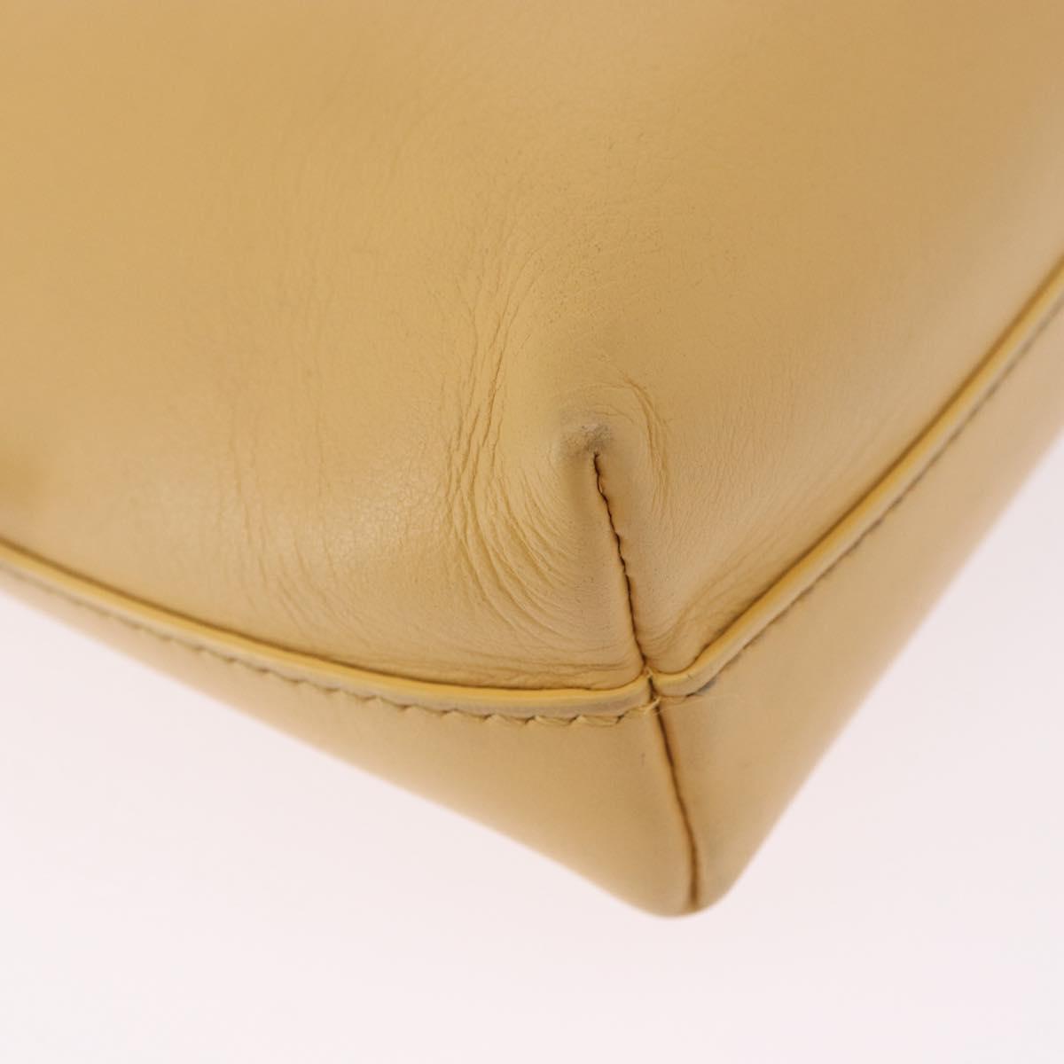 Chloe Hand Bag Leather Beige Auth ka5661A