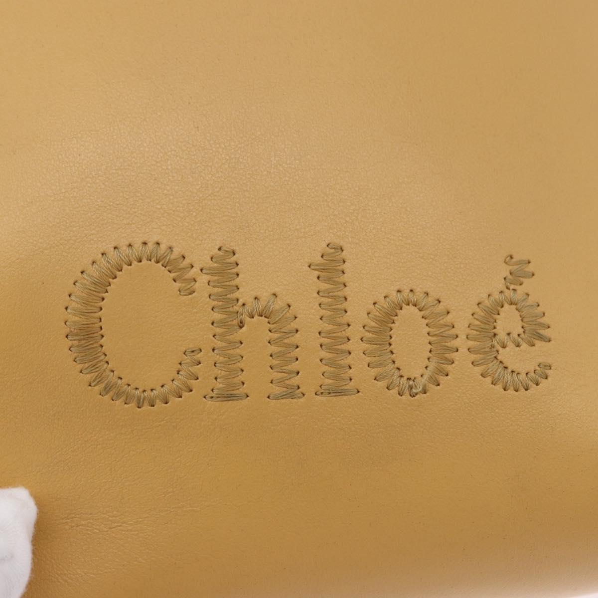 Chloe Hand Bag Leather Beige Auth ka5661A