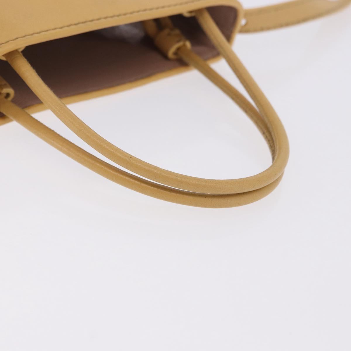 Chloe Hand Bag Leather Beige Auth ka5661A