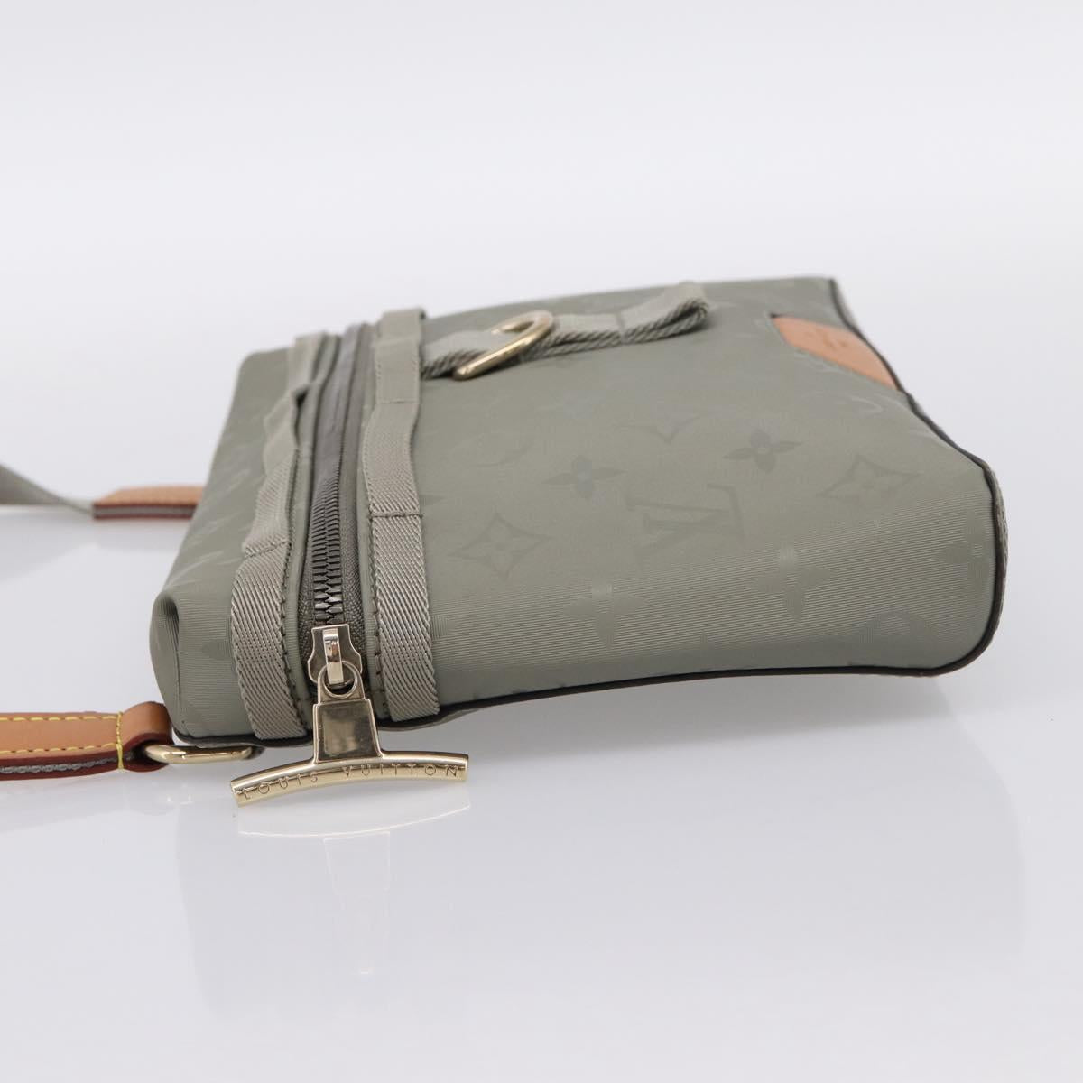 LOUIS VUITTON Monogram Titanium Messenger PM Bag Gray M43889 LV Auth ka5662V
