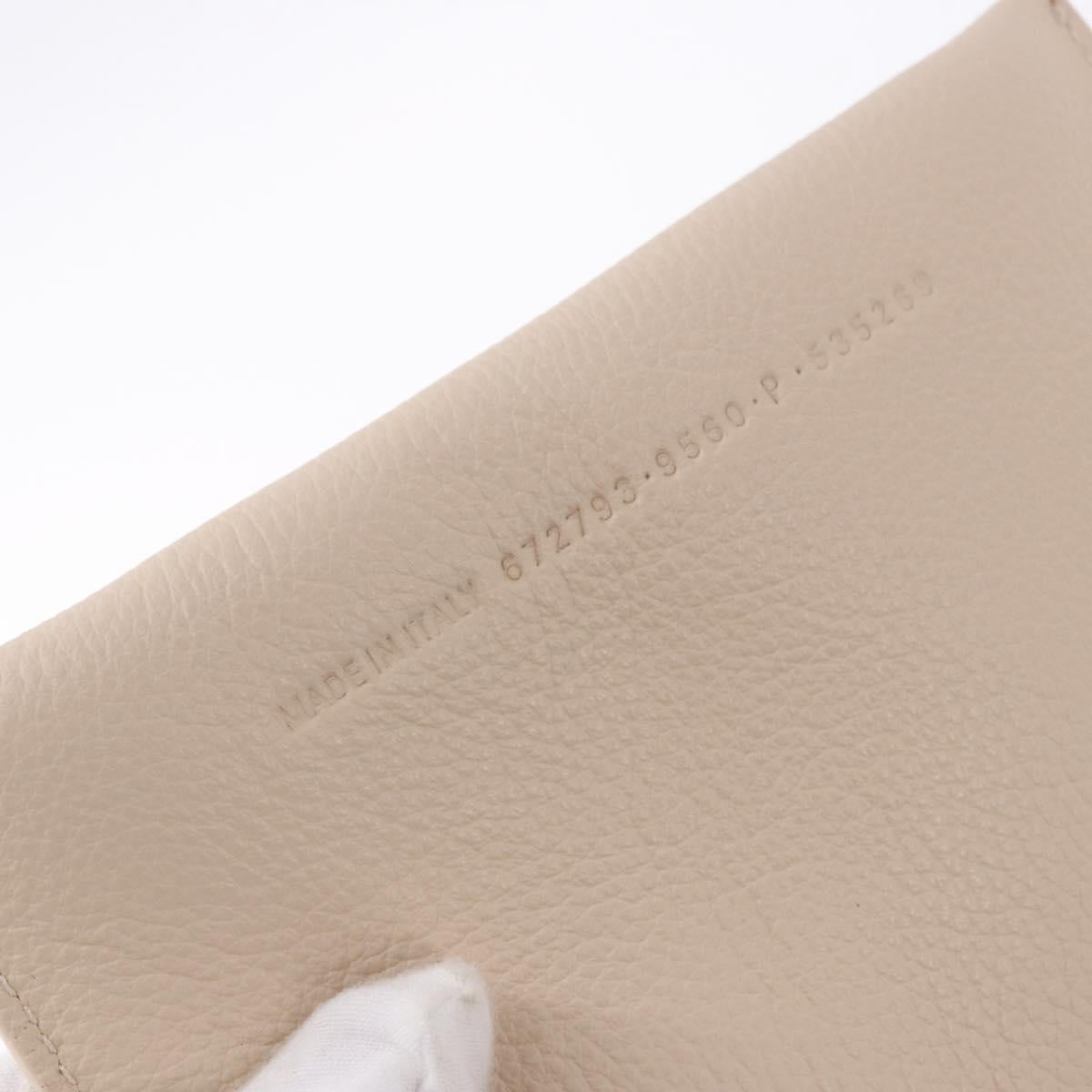 BALENCIAGA Everyday XS Tote Bag Leather Ivory Silver 672793 Auth ka5663A