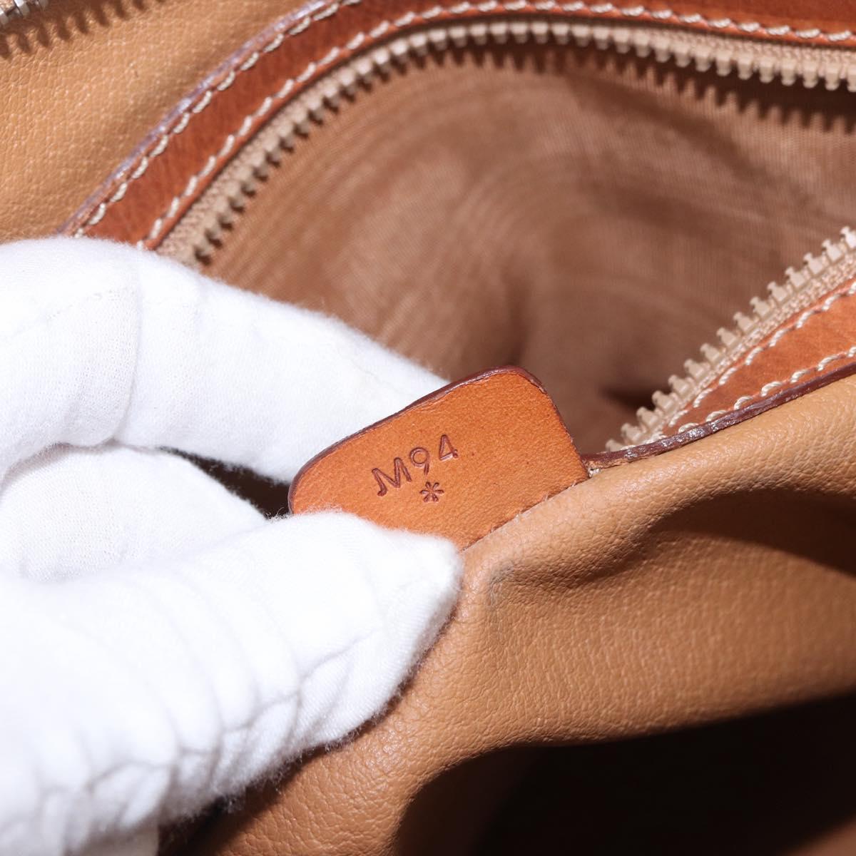 CELINE Macadam Canvas Hand Bag PVC Leather 2way Brown Gold Auth ka5664