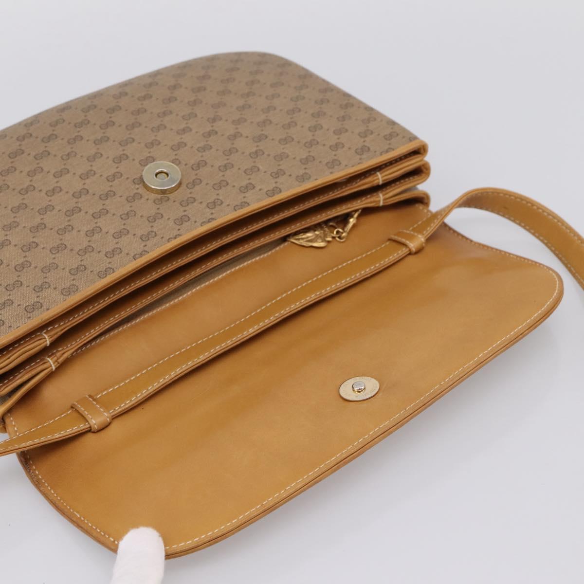 GUCCI Micro GG Supreme Shoulder Bag PVC Beige Gold 004 106 0024 Auth ka5666