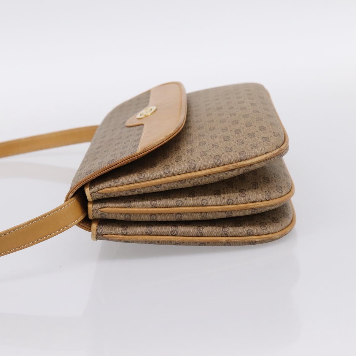 GUCCI Micro GG Supreme Shoulder Bag PVC Beige Gold 004 106 0024 Auth ka5666