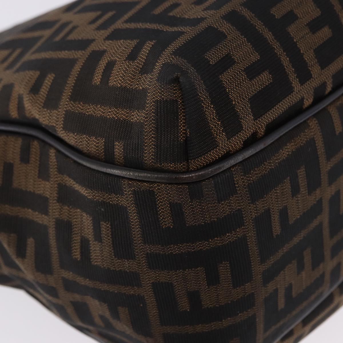 FENDI Zucca Canvas Tote Bag Brown Black Auth ka5668