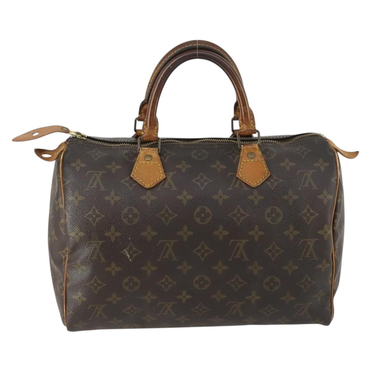LOUIS VUITTON Monogram Speedy 30 Hand Bag M41526 LV Auth ka567