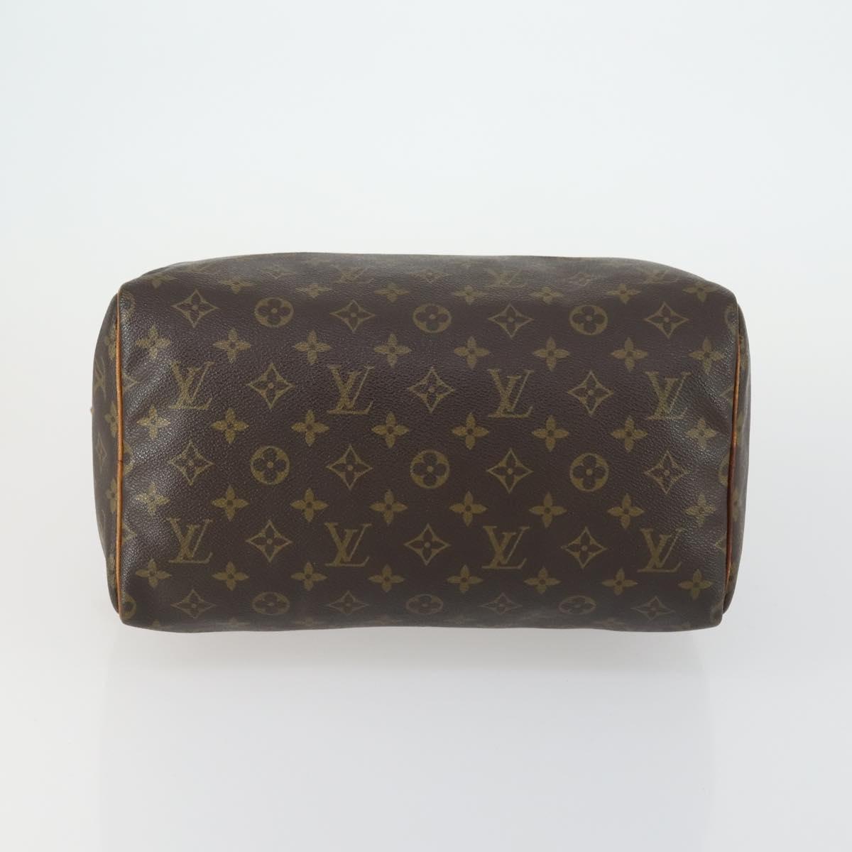 LOUIS VUITTON Monogram Speedy 30 Hand Bag M41526 LV Auth ka567