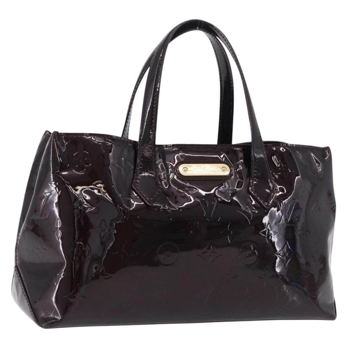 LOUIS VUITTON Monogram Vernis Wilshire PM Bag Rouge Favist M91644 LV Auth ka5672