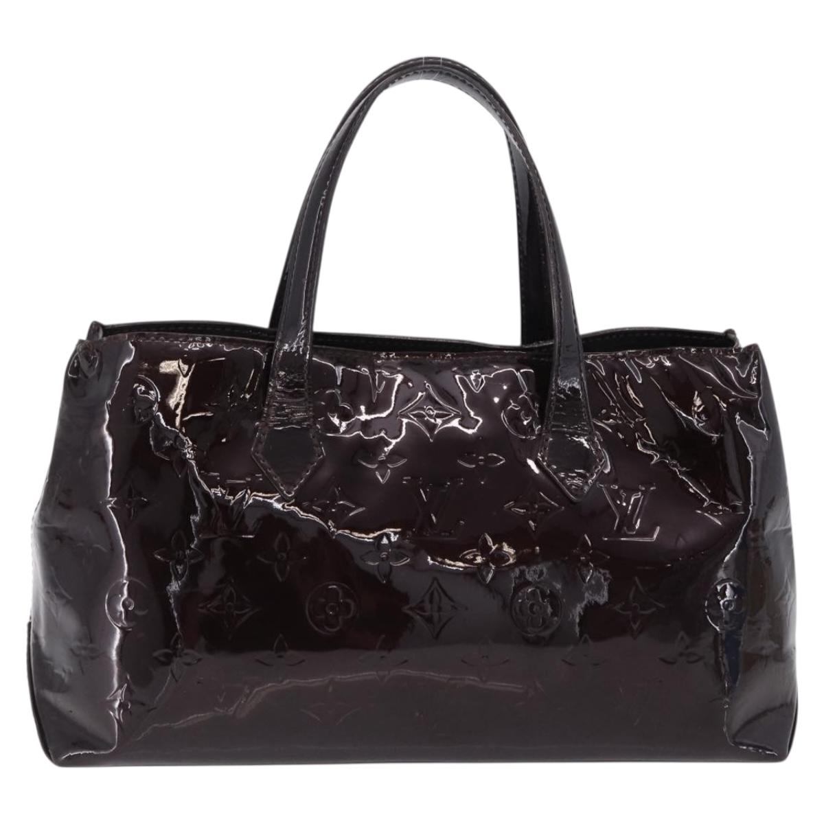 LOUIS VUITTON Monogram Vernis Wilshire PM Bag Rouge Favist M91644 LV Auth ka5672