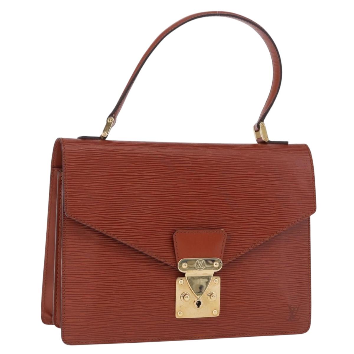 LOUIS VUITTON Epi Concorde Hand Bag Brown M52133 LV Auth ka5678
