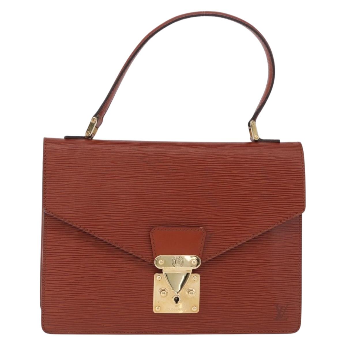 LOUIS VUITTON Epi Concorde Hand Bag Brown M52133 LV Auth ka5678