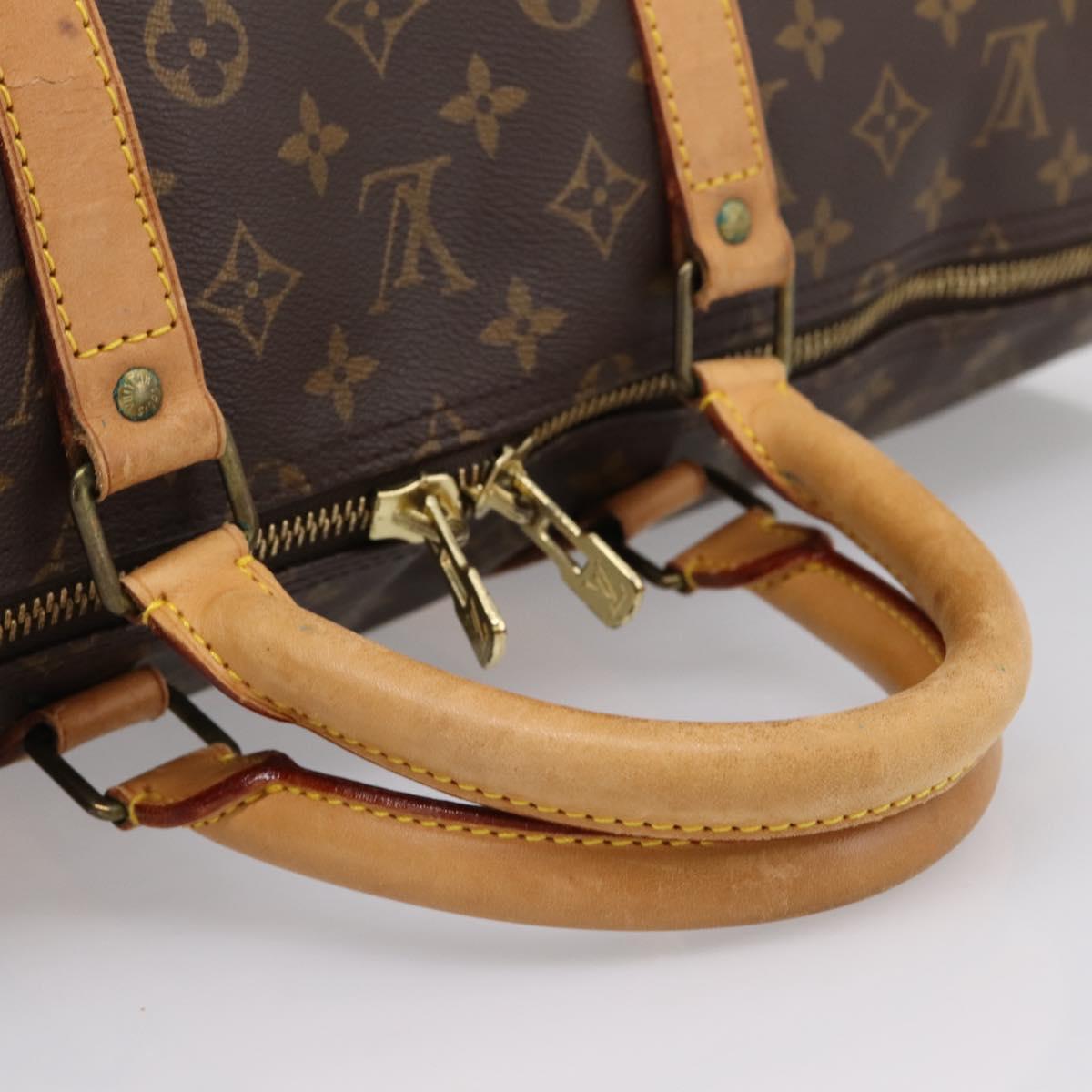 LOUIS VUITTON Monogram Keepall 55 Boston Bag M41424 LV Auth ka5681