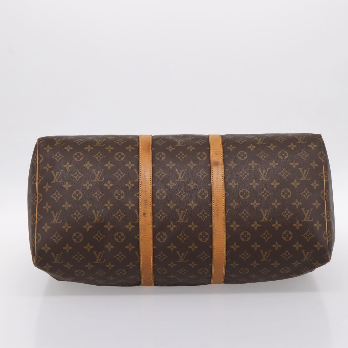 LOUIS VUITTON Monogram Keepall 55 Boston Bag M41424 LV Auth ka5681