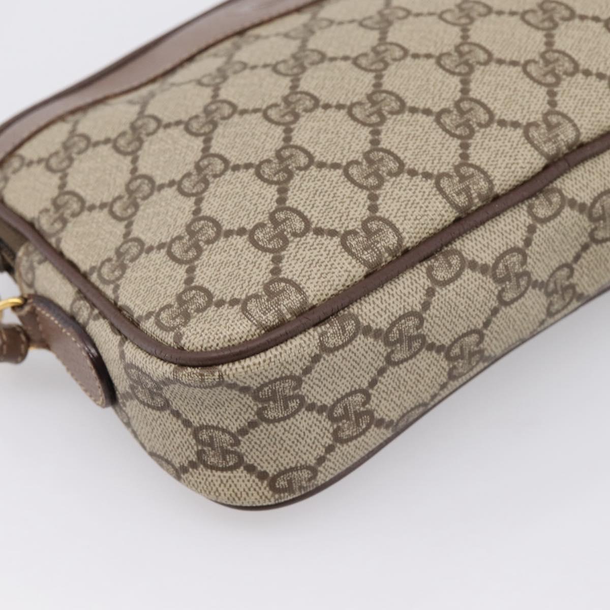 GUCCI GG Supreme Shoulder Bag PVC Beige Gold 007 115 6428 Auth ka5682