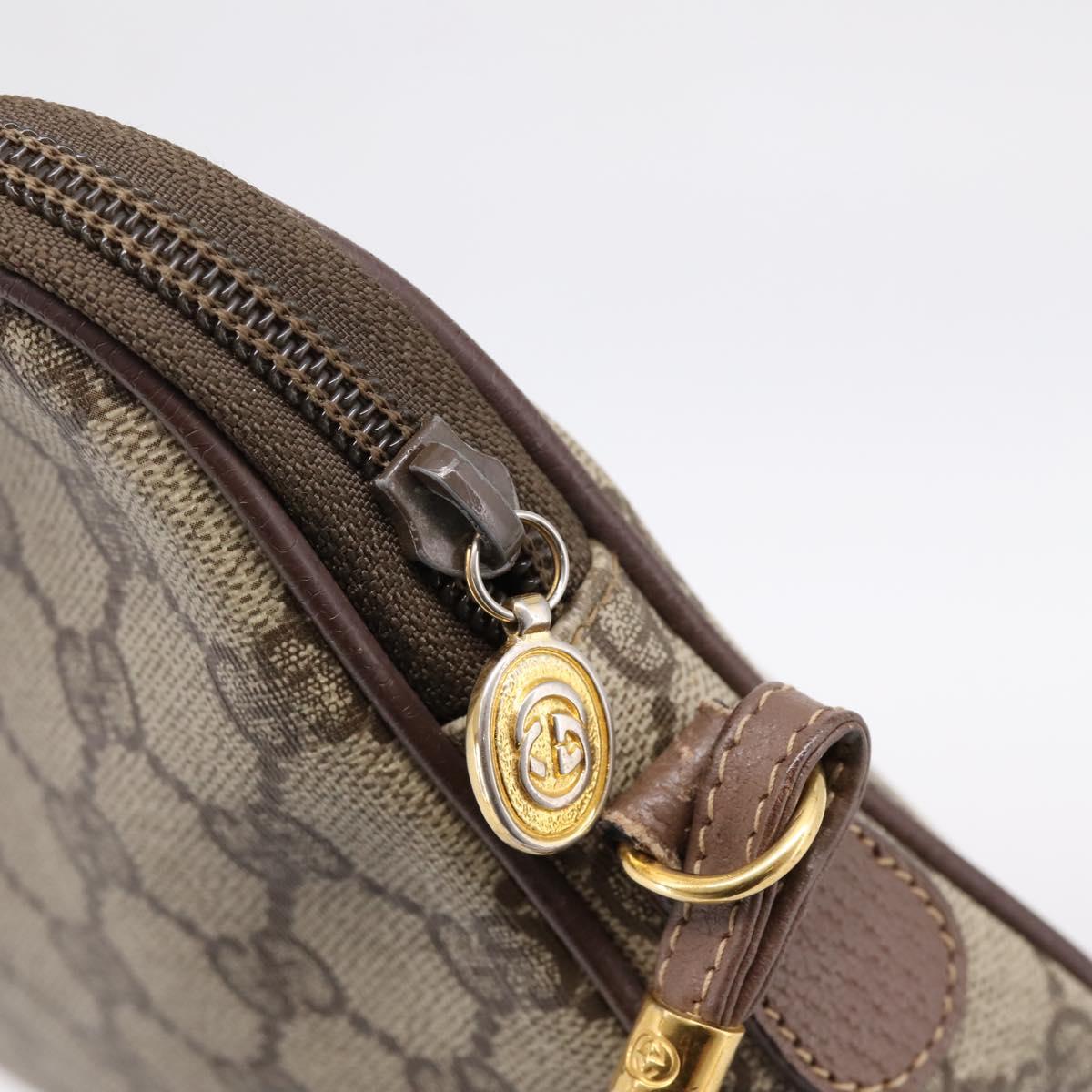 GUCCI GG Supreme Shoulder Bag PVC Beige Gold 007 115 6428 Auth ka5682