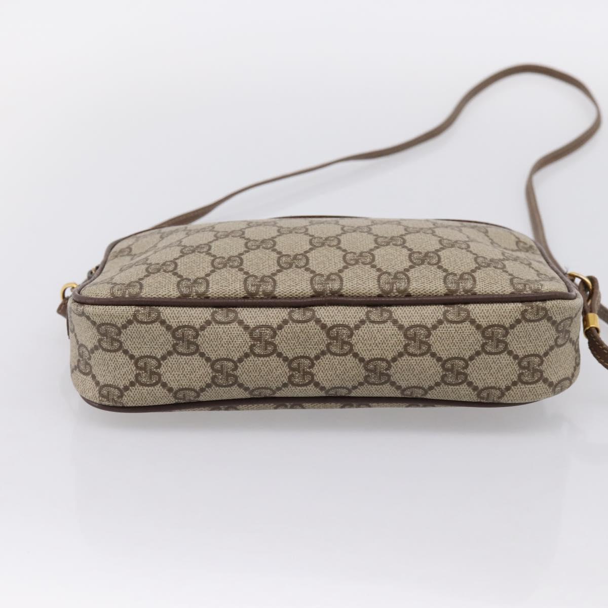GUCCI GG Supreme Shoulder Bag PVC Beige Gold 007 115 6428 Auth ka5682