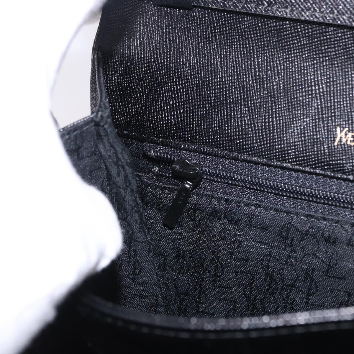 SAINT LAURENT Shoulder Bag Leather Black Gold Auth ka5683