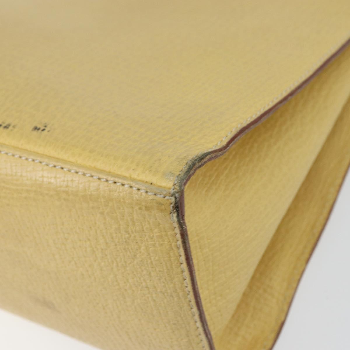 LOEWE Shoulder Bag Leather Yellow Auth ka569