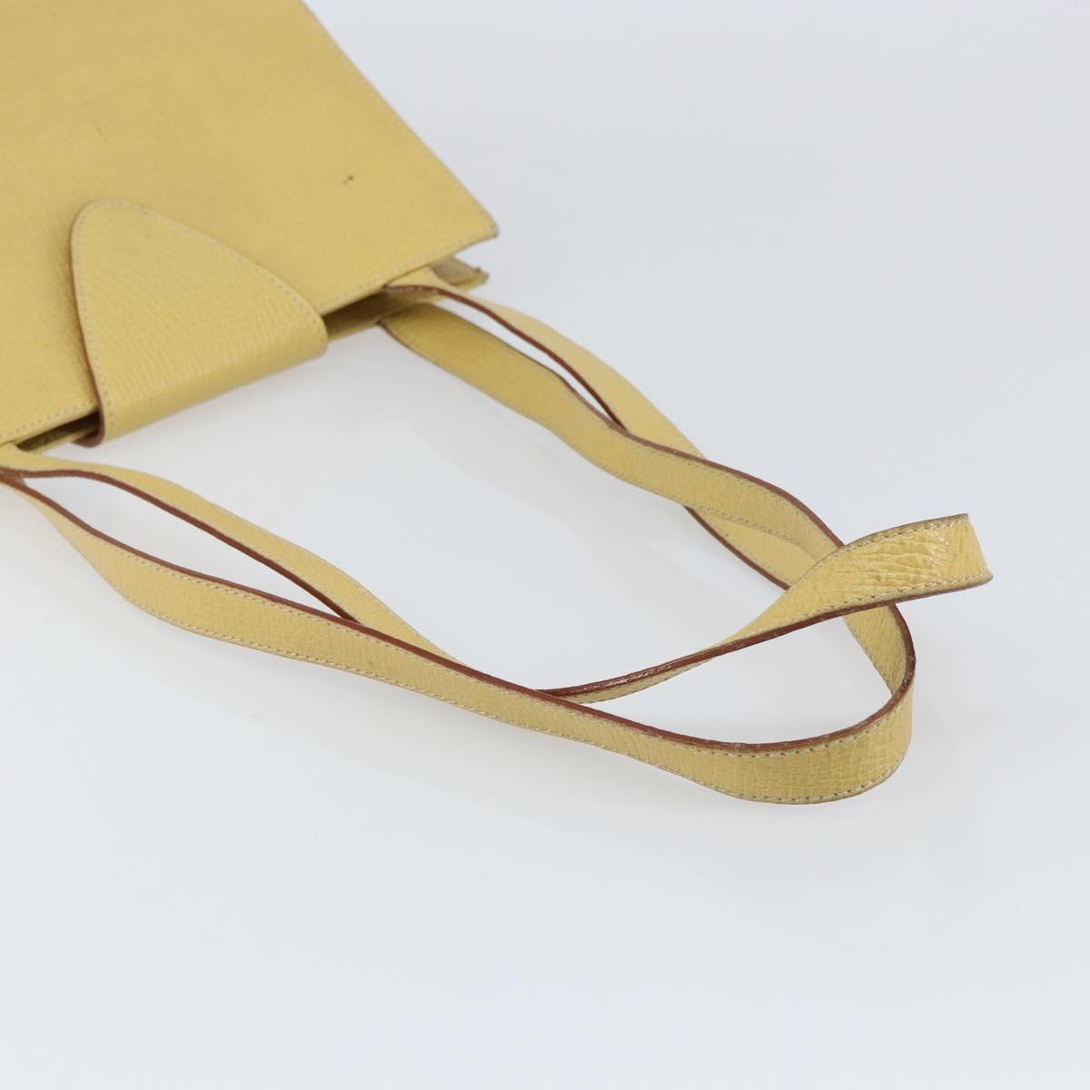 LOEWE Shoulder Bag Leather Yellow Auth ka569