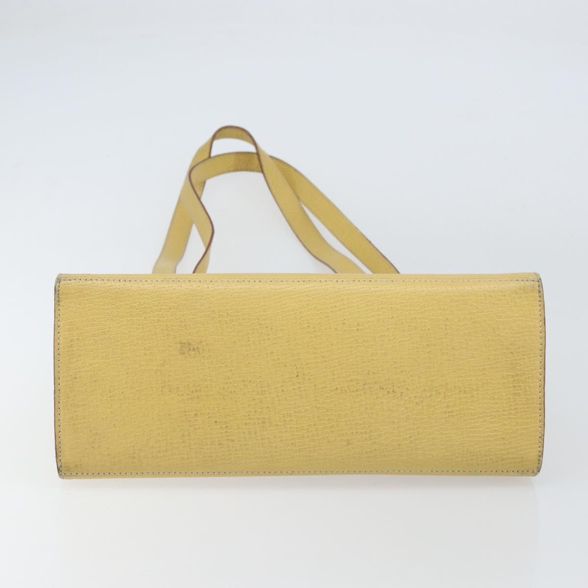 LOEWE Shoulder Bag Leather Yellow Auth ka569