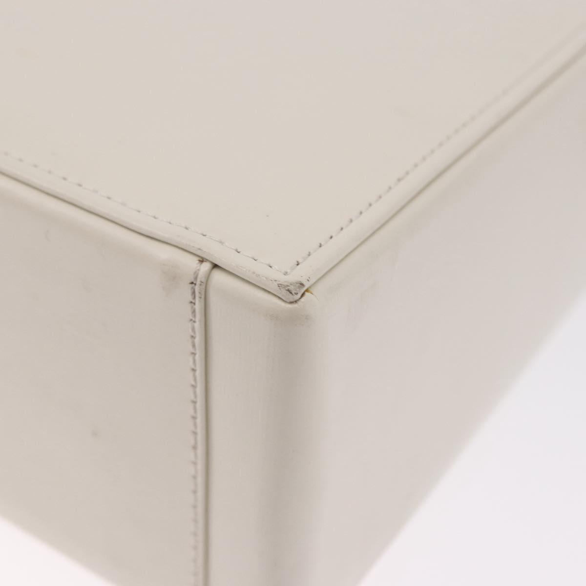 SAINT LAURENT Shoulder Bag Leather Ivory Gold Auth ka5691A