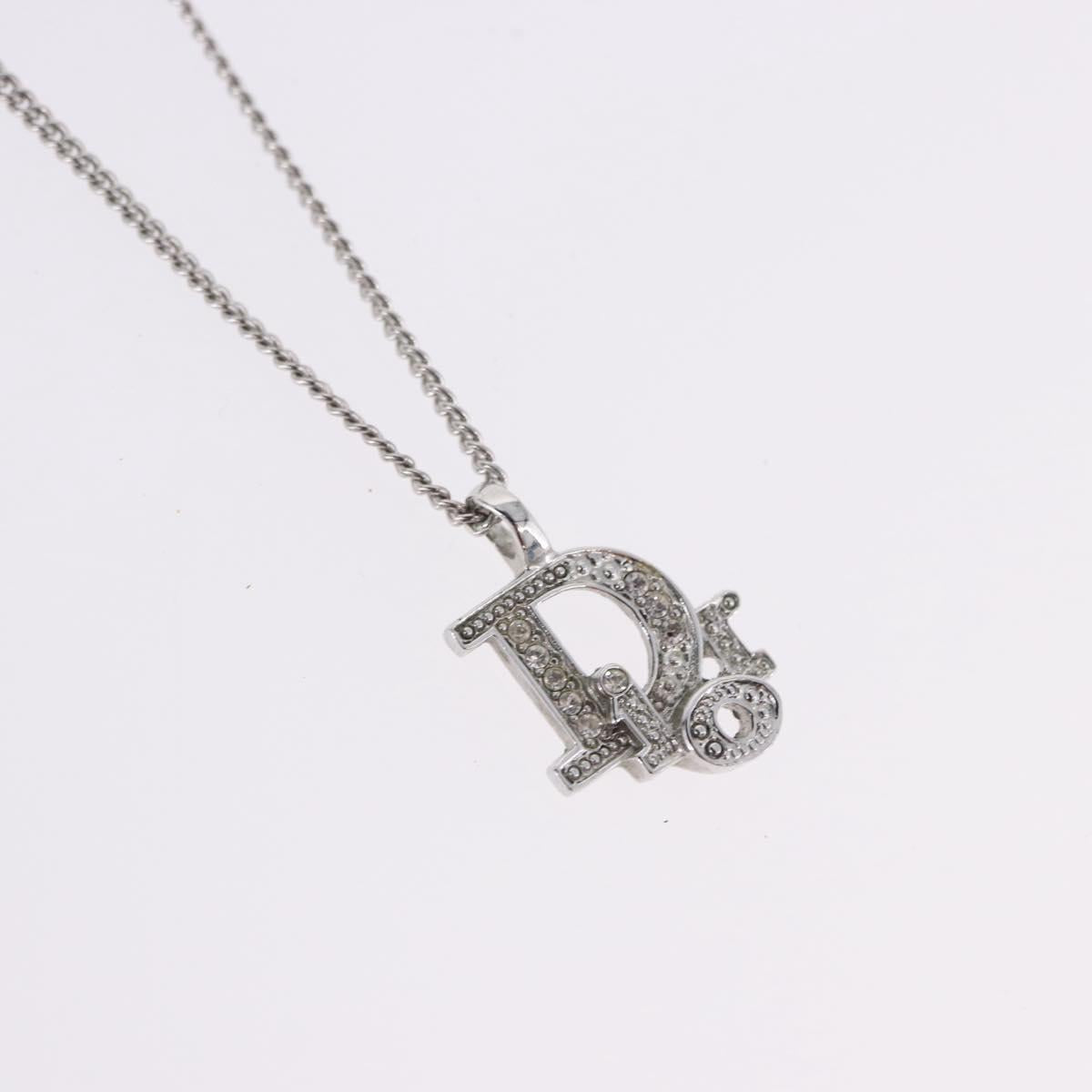 Christian Dior Necklace metal Silver Auth ka5695