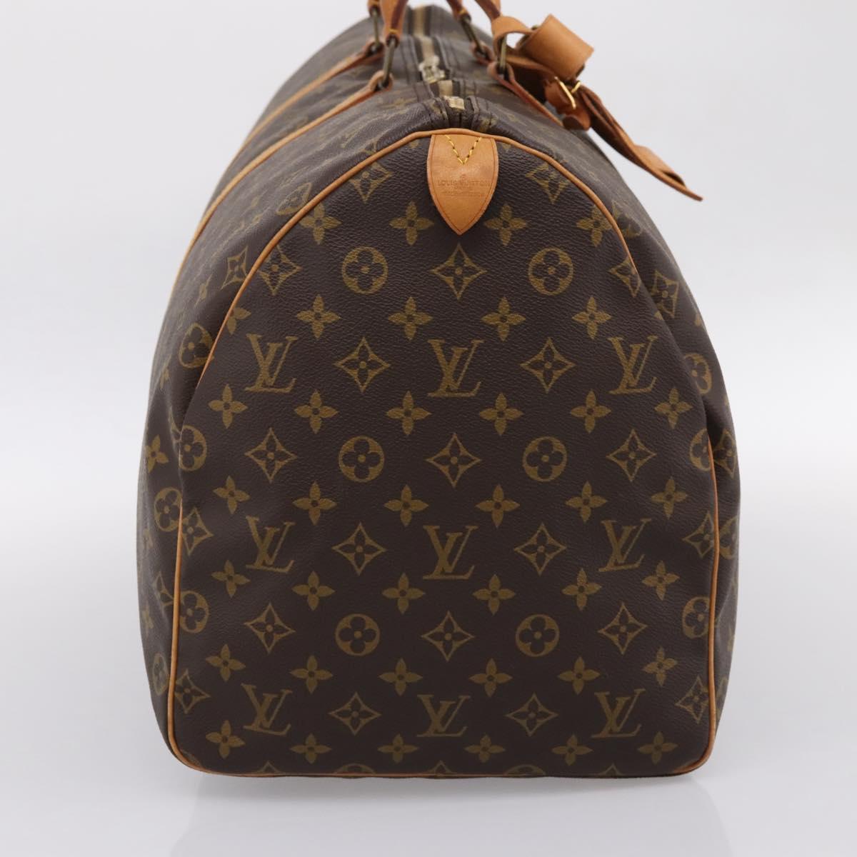 LOUIS VUITTON Monogram Keepall 55 Boston Bag M41424 LV Auth ka5698A