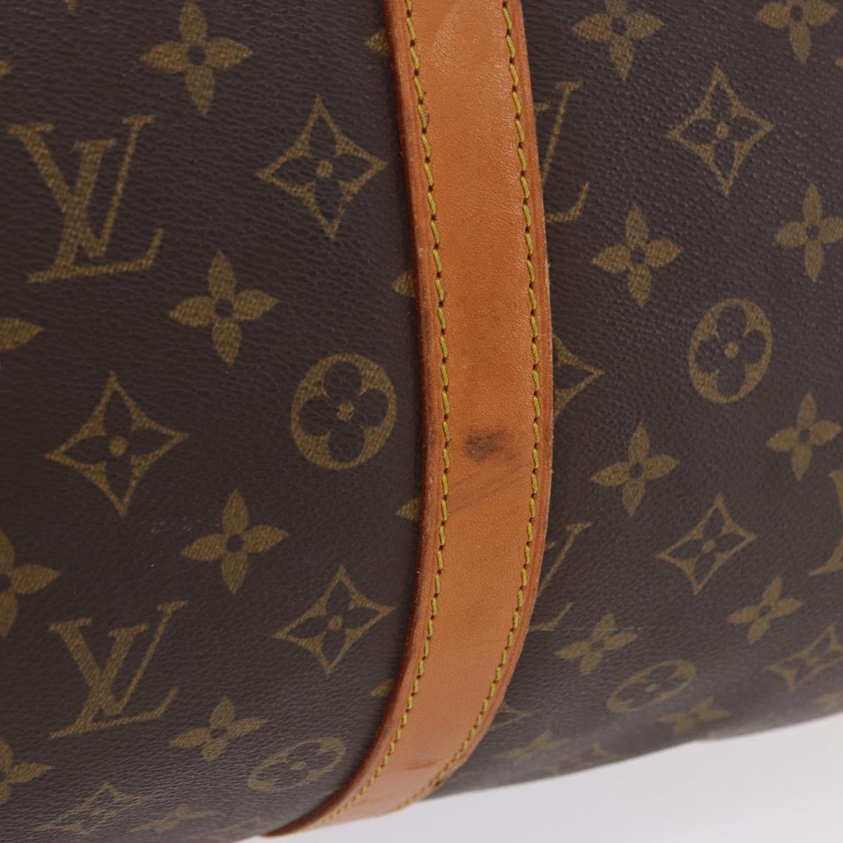 LOUIS VUITTON Monogram Keepall 55 Boston Bag M41424 LV Auth ka5699A