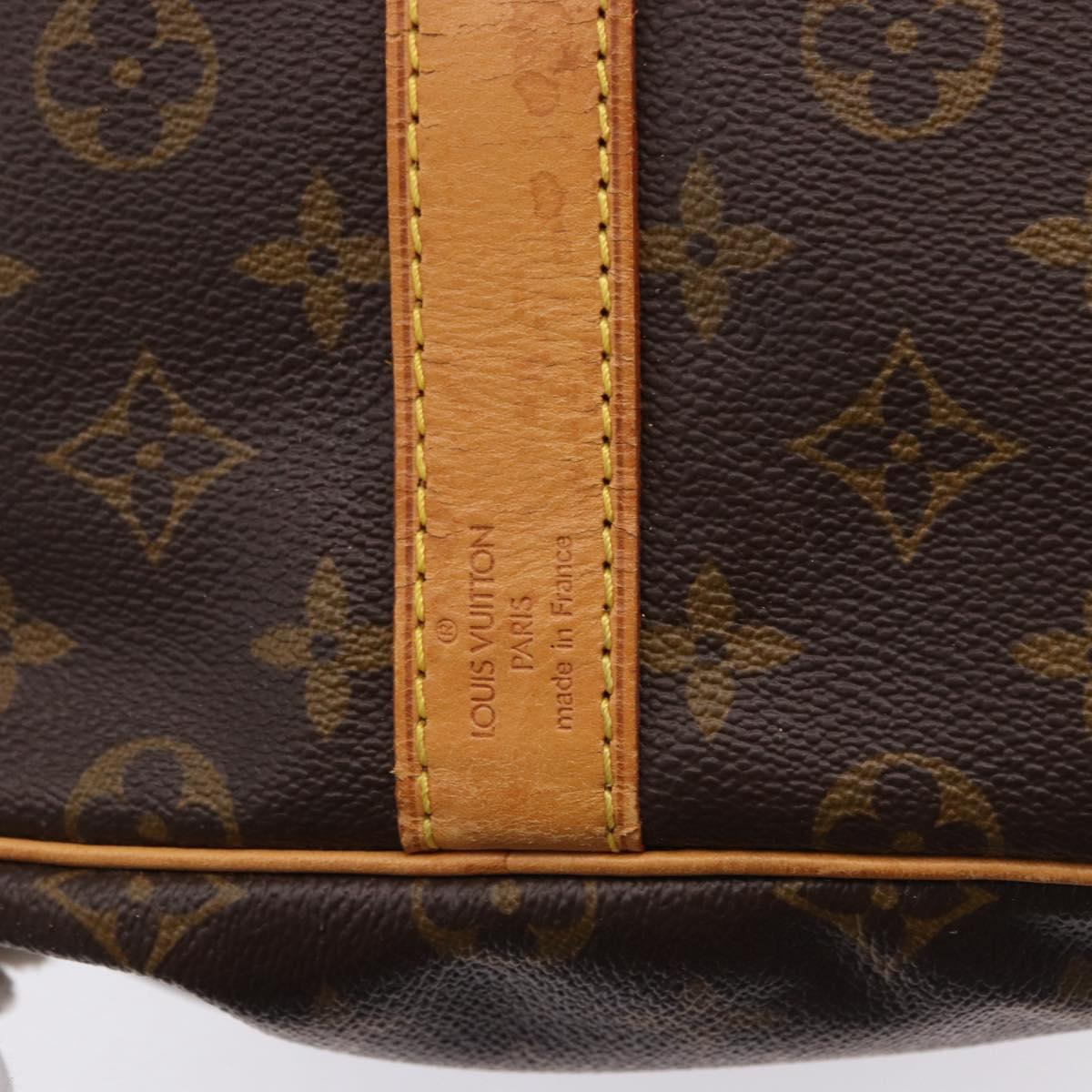 LOUIS VUITTON Monogram Keepall Bandouliere 55 Boston Bag M41414 LV Auth ka5700