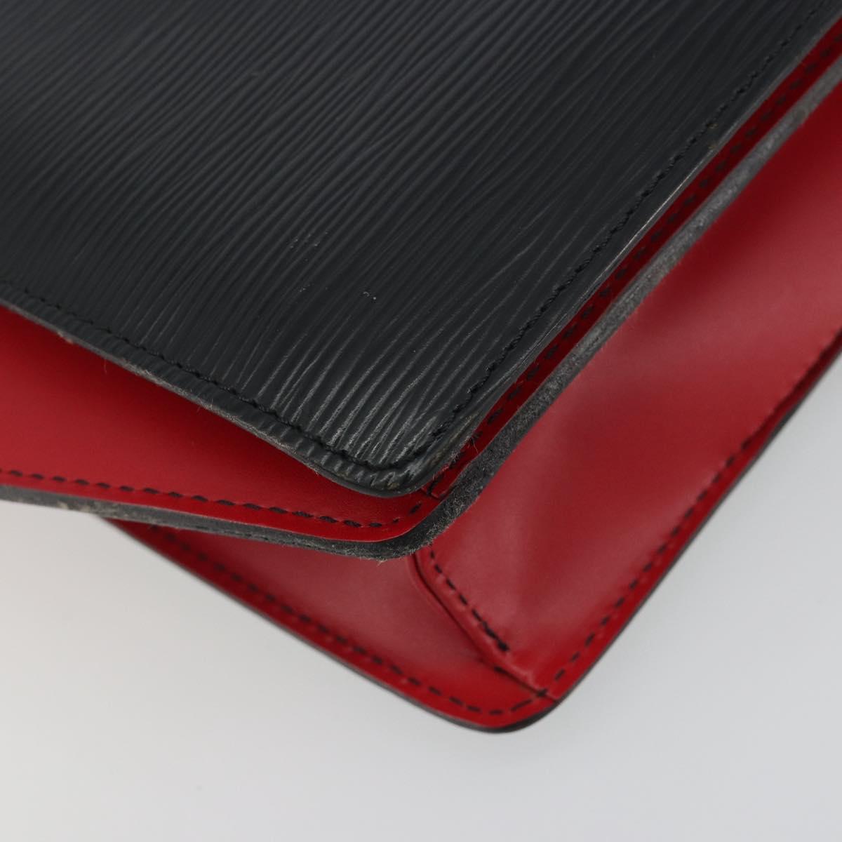 LOUIS VUITTON Epi Bicolor Varenne Hand Bag Black Red M52387 LV Auth ka5706