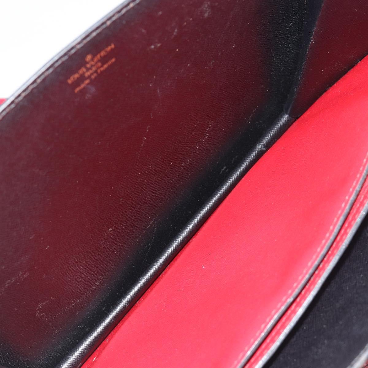 LOUIS VUITTON Epi Bicolor Varenne Hand Bag Black Red M52387 LV Auth ka5706