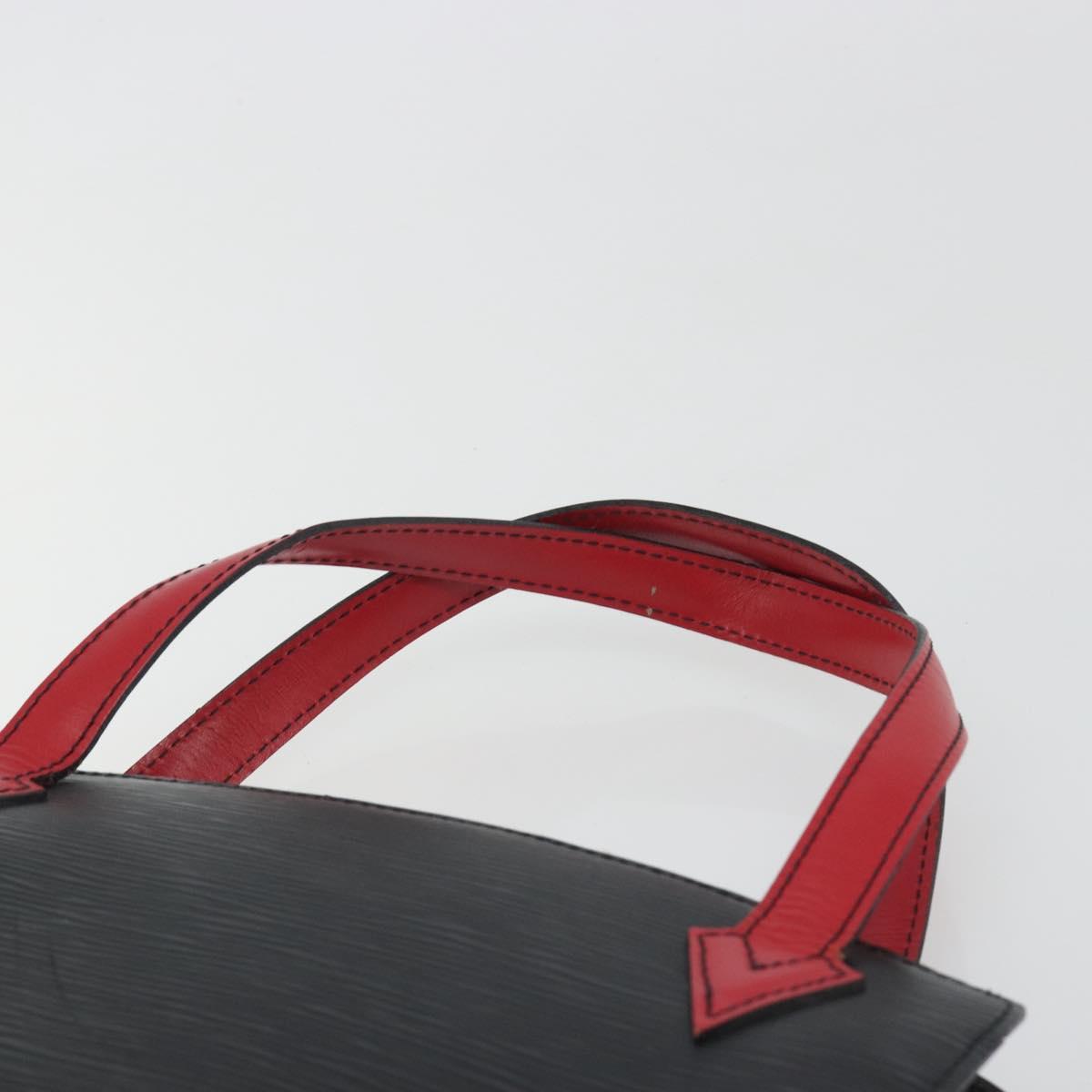 LOUIS VUITTON Epi Bicolor Varenne Hand Bag Black Red M52387 LV Auth ka5706